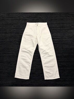 NWT Studio Nicholson Ruthe White High Waist Wide leg CropSelvedge Denim Jeans